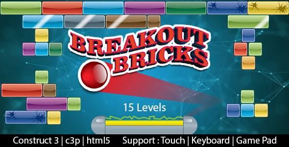 Breakout Bricks (Construct 3 | C3P | HTML5)  Bricks Breaking Game