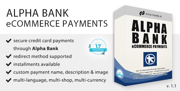 Alpha Bank eCommerce Payments for Prestashop