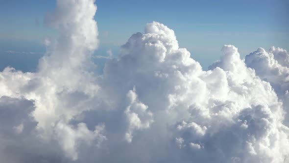 Blue Sky with White Clouds Background