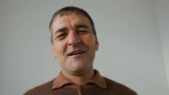 Portrait of a Healthy Handsome Elderly Man Smiling