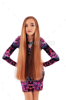 Brunette with very long straight hair. The concept of lifestyle / Photodune, Misc