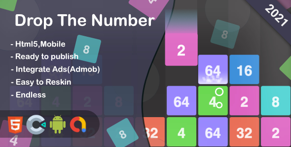 Drop The Number (Html5 + Construct 3 +Mobile)