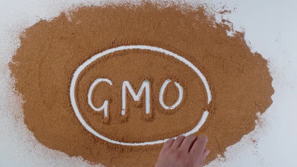 Hand Writes On Soil  Gmo