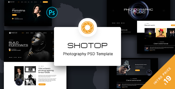 SHOTOP - Photography PSD Template