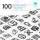 Travel and Tourism Outline Icons - GraphicRiver Item for Sale