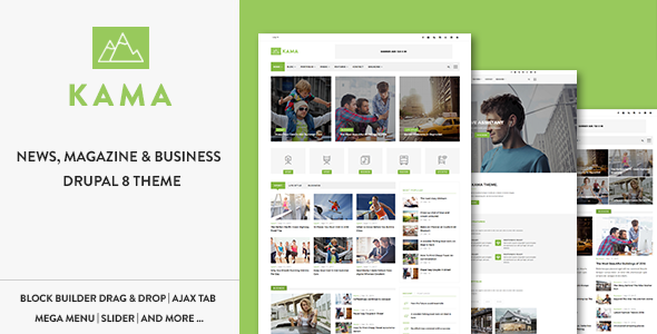 Kama - Responsive Magazine &amp; Business Drupal 8.7 Theme