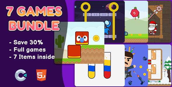 7 Games Bundle #2 - HTML5 Games | Construct 2 & 3