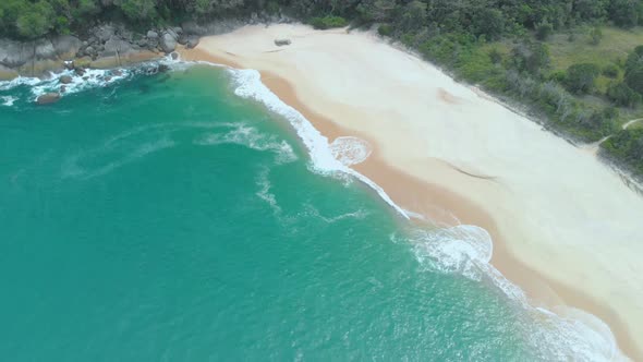 gorgeous beach drone fly