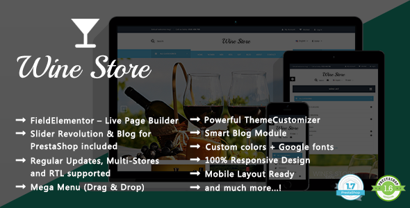 Sklep z winami - Vineyard Responsive PrestaShop 1.7 i 1.6 Theme