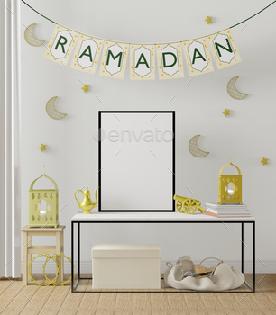 3D Relaxing corner inside house decorated in Muslim style. / Photodune, Misc