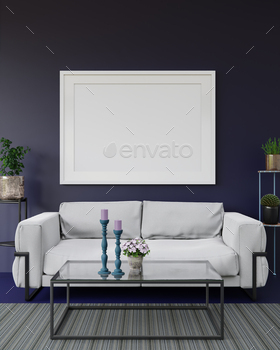 3D interoir design for living room and mockup frame / Photodune, Misc