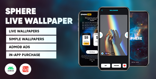 Sphere : Live Wallpaper App | Android Wallpaper app with admin panel (Laravel)