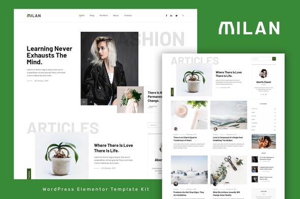 Milan - Blog & Magazine Elementor Template Kit