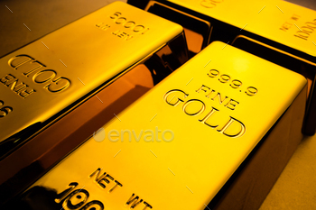 Close up of gold bars. financial concept / Photodune, Misc