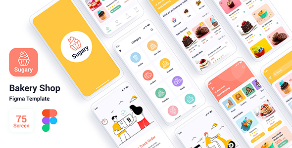 Sugary – Bakery Shop Figma Template