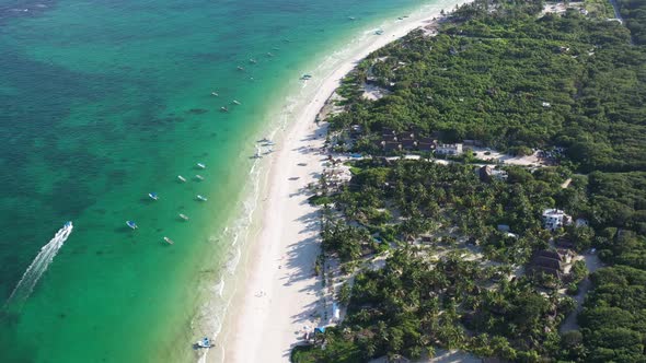 Aerial View of Tulum Beach