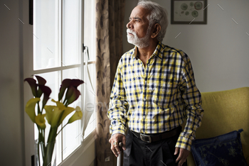 An elderly Indian man at the retirement house / Photodune, Misc