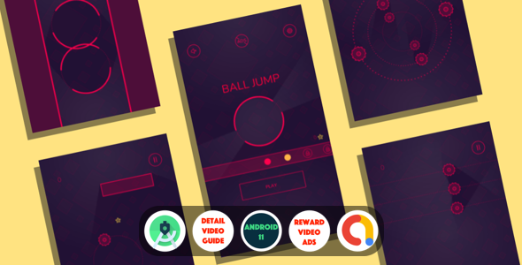 Ball Jump : (Android Studio+Admob+Reward Ads+Multiple Characters+Remove Ads+Leaderboards+Onesignal)