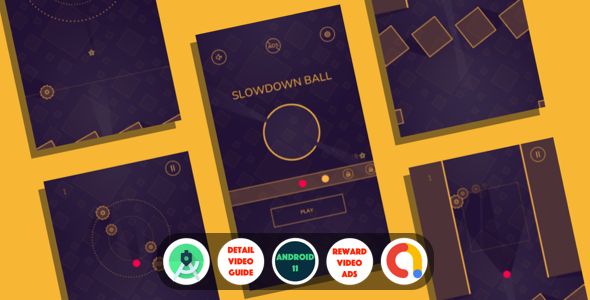 Slowdown : (Android Studio+Admob+Reward Video+Remove Ads purchase+Leaderboards+Onesignal)