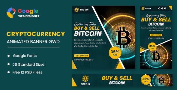 Cryptocurrency Bitcoin Animated Banner Google Web Designer