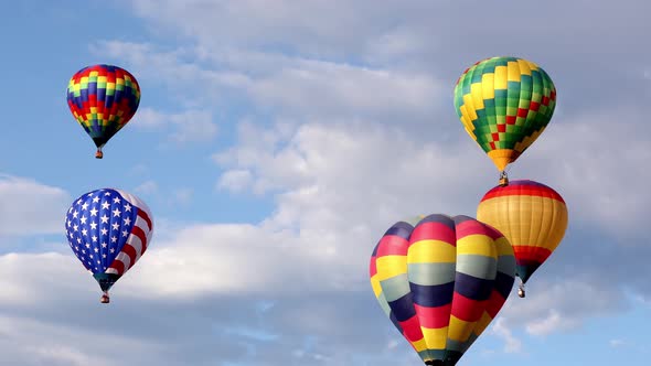 Colorful hot air balloons in the sky