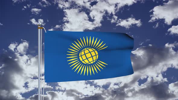 Commonwealth Of Nations Flag Waving 4k