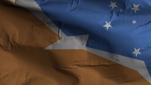 Tierra Del Fuego Province Argentina Flag Textured Waving Background 4K