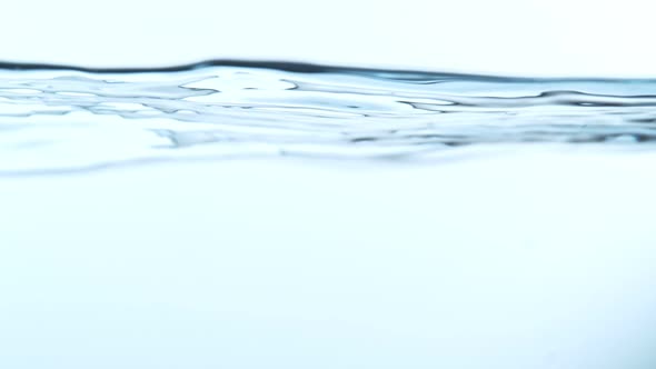 Clear Water Wave Isolated on White Background in Super Slow Motion at 1000Fps.