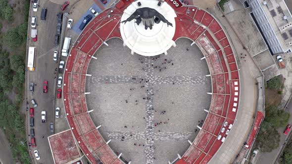 Aerial: Cristo Rey, trip cubilete, Guanajuato, drone view