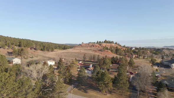 Suburbs homes at Rapids City, South Dakota