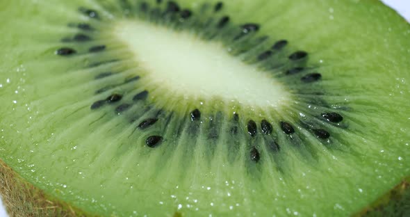 Lots of Sliced Kiwi are Spinning