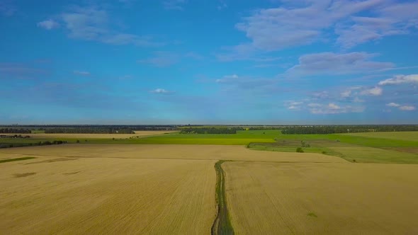 Flying Over Agricultural Fields