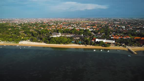 Beautiful Sanur beach drone footage in Bali. This footage was shot during Sunrise time.