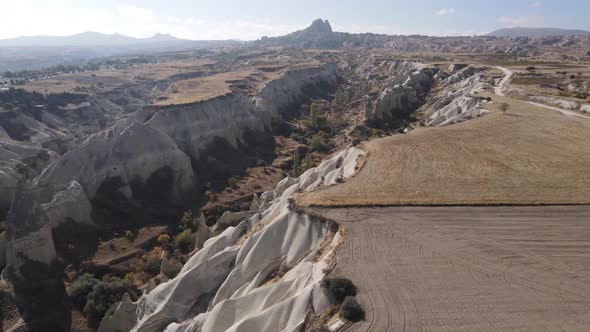 Cappadocia Landscape Aerial View. Turkey. Goreme National Park