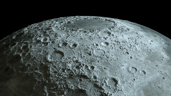 3D Moon Surface In 4K