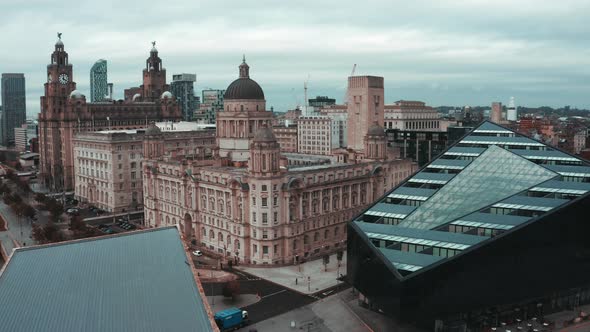 Aerial View of the Museum of Liverpool UK
