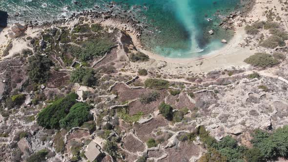 Aerial drone video from western Malta, Mgarr area, Fomm ir-Rih bay.