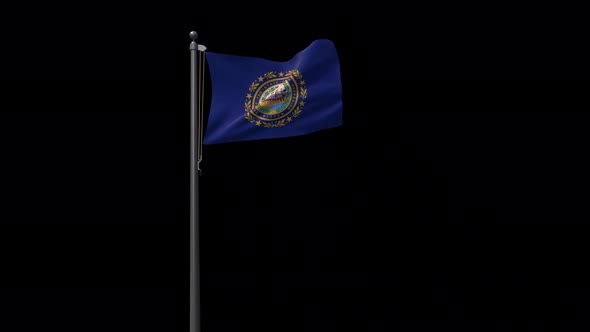 New Hampshire State Flag With Alpha 4K