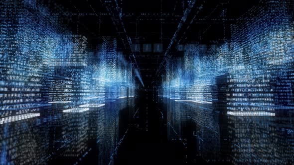 Seamless Loop Abstract Hologram 3D Smart City alt