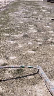 Vertical Video of Low Tide in the Ocean Near the Coast of Zanzibar Tanzania