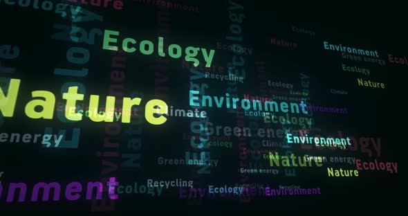 Ecology nature and environment text loop abstract concept