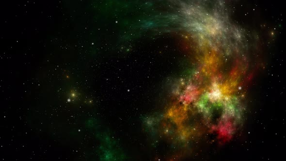 Flying Through Space. Starry outer space background texture