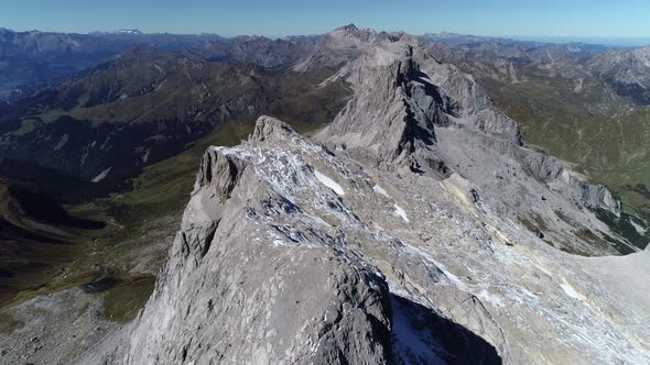 Sulzfluh im Rätikon. Sulzfluh and Drusenfluh in Swiss Mountains (Raetikon). Bekannte Kletterberge. F