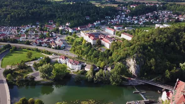 Aerial View of the Castle Sigmaringen. Germany in the Summer