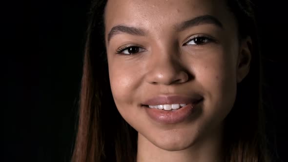 Cheerful Teenage African Girl