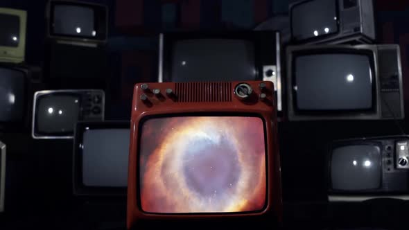 The Helix Nebula On an Exploding Television.