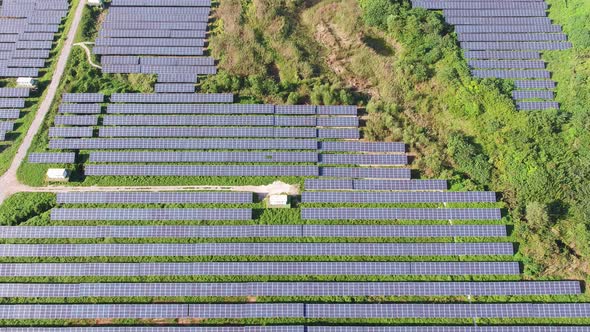 Solar power station in montain