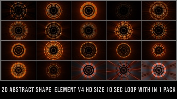 Abstract Background Shape Elements Pack V4