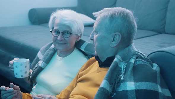 Pensioners Watching Movie Together