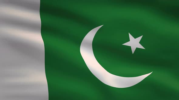 Pakistan Windy Flag Background 4 K